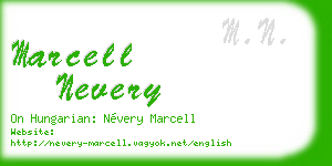 marcell nevery business card