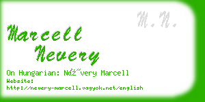 marcell nevery business card